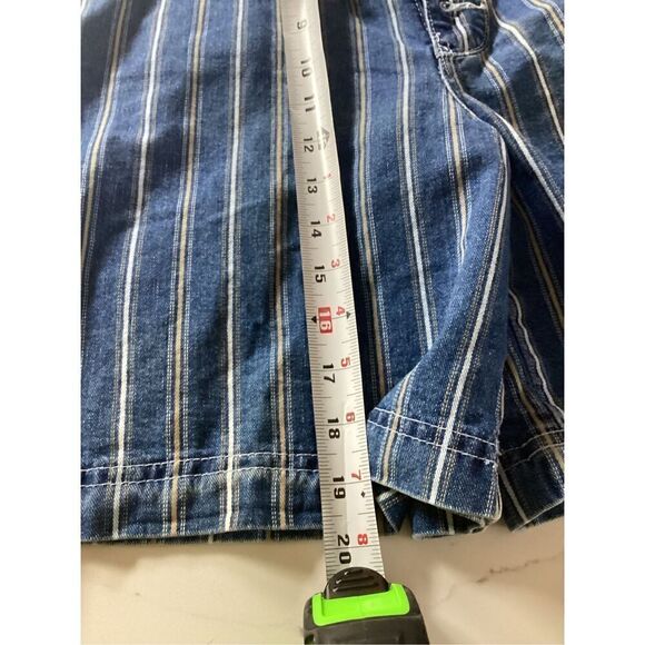 NEW Vintage Sasson 90’s Striped Denim Shorts with Belt - Picture 9 of 9
